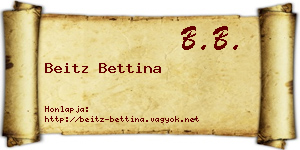 Beitz Bettina névjegykártya